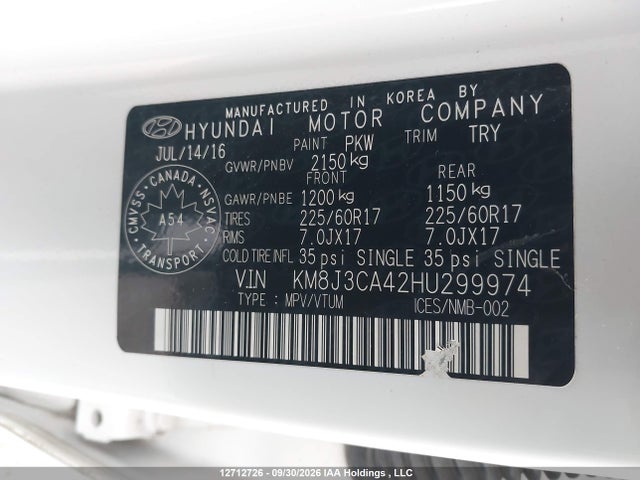 Hyundai Tucson Premium 2017 KM8J3CA42HU299974 Image 18