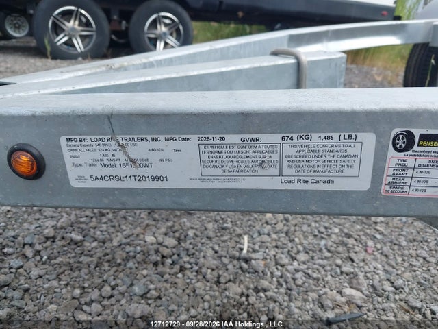 Продажа на аукционе авто 2026 Boat Trailer, vin: 5A4CRSL11T2019901, номер лота: 12712729