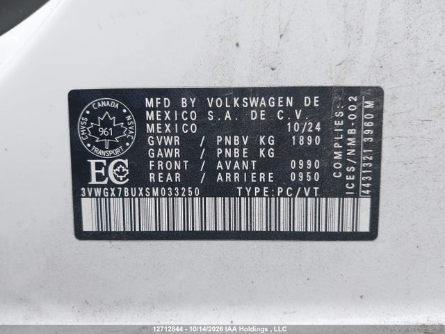 3VWGX7BUXSM033250 Volkswagen JETTA SEL