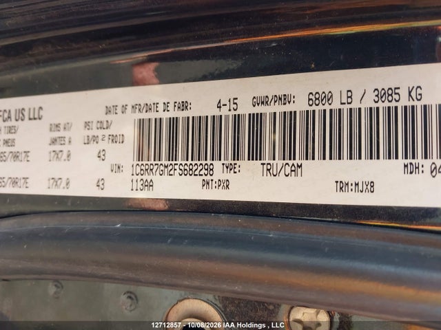 RAM 1500 Slt 2015 1C6RR7GM2FS682298 Image 17