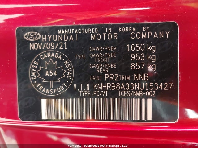 Hyundai Venue Se 2022 KMHRB8A33NU153427 Image 18