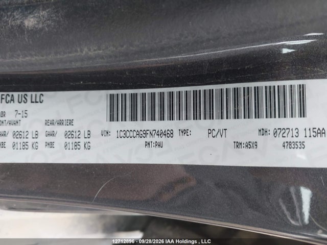 Chrysler 200 Limited 2015 1C3CCCAG9FN740468 Image 9