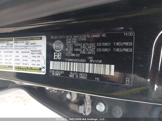 2024 Lexus Rx 350 Base/350 Premium/350 Premium Plus/350 Luxury/350 F Sport მანქანა იყიდება აუქციონზე, vin: 2T2BAMCA6RC048683, აუქციონის ნომერი: 12712913