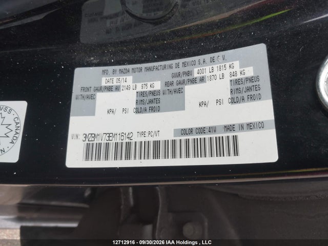 2014 Mazda Mazda3 Gs-sky მანქანა იყიდება აუქციონზე, vin: 3MZBM1V73EM116142, აუქციონის ნომერი: 12712916