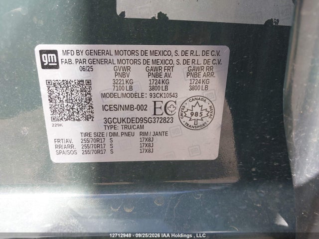 Chevrolet Silverado K1500 Lt 2025 3GCUKDED9SG372823 Image 18