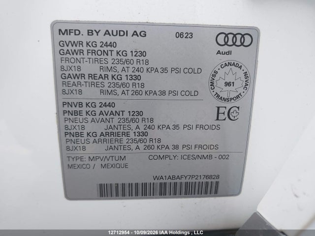 Audi Q5 2023 WA1ABAFY7P2176828 Image 9