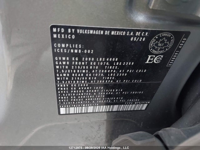 3VV8C7B2XTM085174 Volkswagen TAOS S