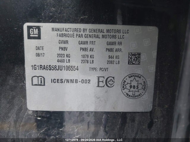 Chevrolet Volt 2018 1G1RA6S58JU106554 Image 19