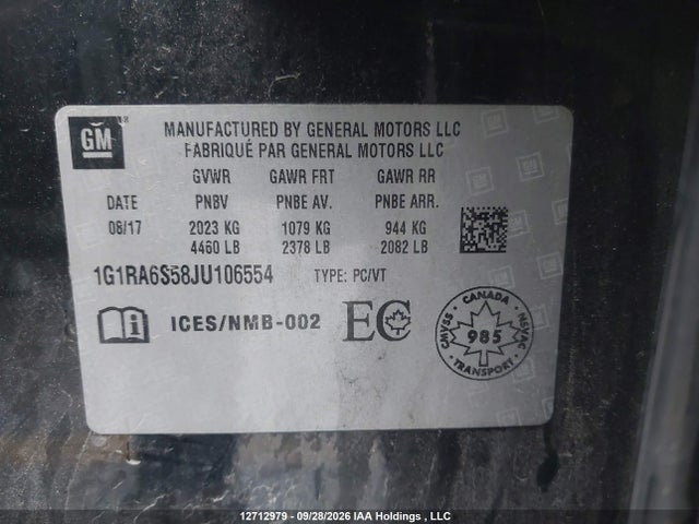 Chevrolet Volt 2018 1G1RA6S58JU106554 Image 9