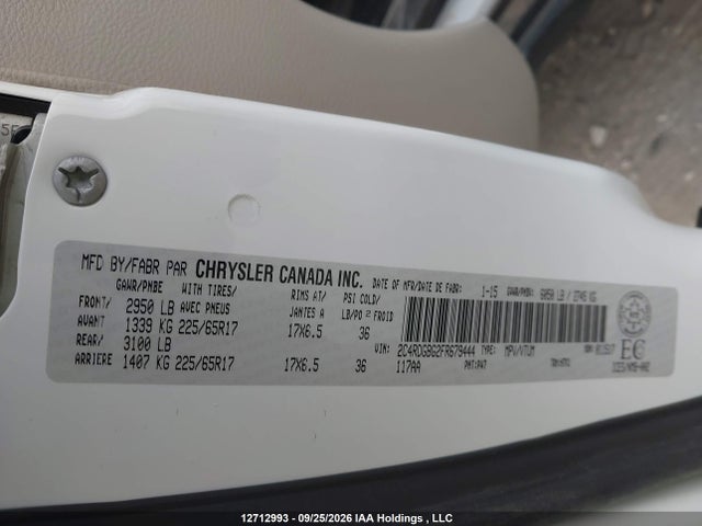 2015 Dodge Grand Caravan Se მანქანა იყიდება აუქციონზე, vin: 2C4RDGBG2FR679444, აუქციონის ნომერი: 12712993