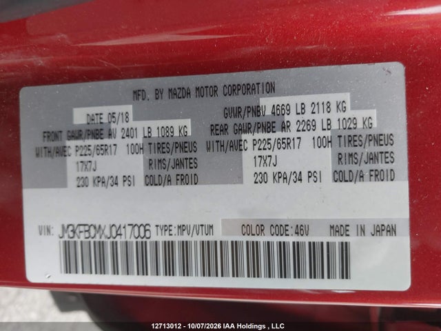 Mazda Cx-5 Gs 2018 JM3KFBCMXJ0417006 Image 19