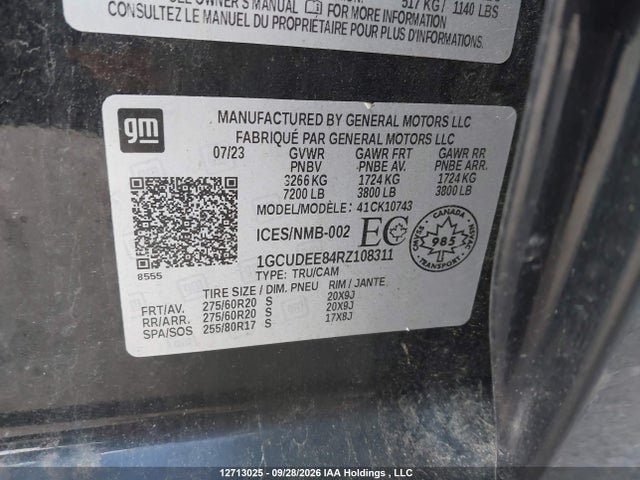 Aukcja sprzedaży 2024 Chevrolet Silverado 1500 Rst, vin: 1GCUDEE84RZ108311, numer aukcji: 12713025