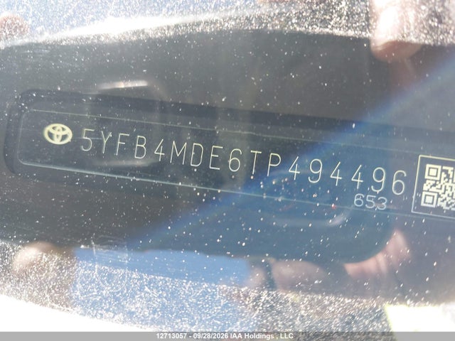 2026 Toyota Corolla Le Cvt მანქანა იყიდება აუქციონზე, vin: 5YFB4MDE6TP494496, აუქციონის ნომერი: 12713057