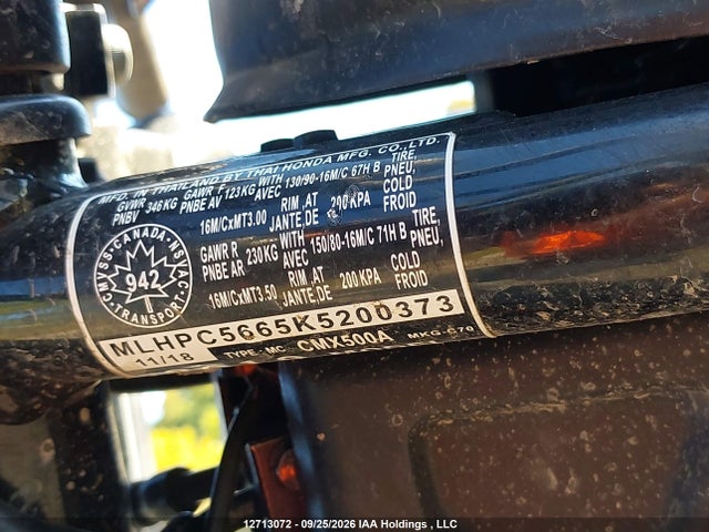 Honda Cmx500 A 2019 MLHPC5665K5200373 Image 14