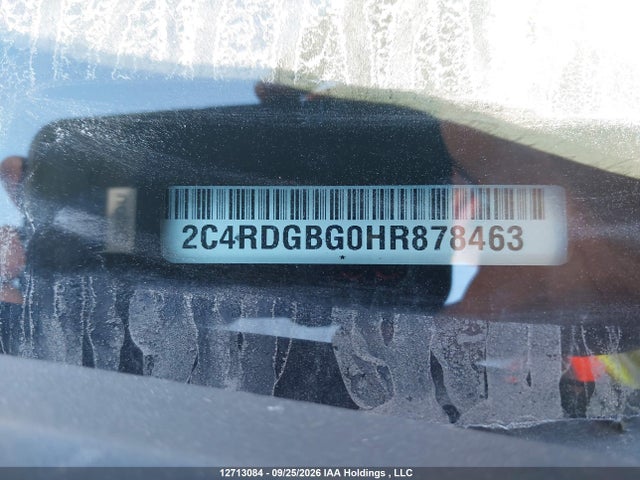 12713084 :رقم المزاد ، 2C4RDGBG0HR878463 vin ، 2017 Dodge Grand Caravan Cvp/sxt مزاد بيع