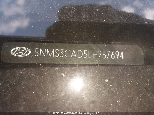 Aukcja sprzedaży 2020 Hyundai Santa Fe Preferred Awd, vin: 5NMS3CAD5LH257694, numer aukcji: 12713130