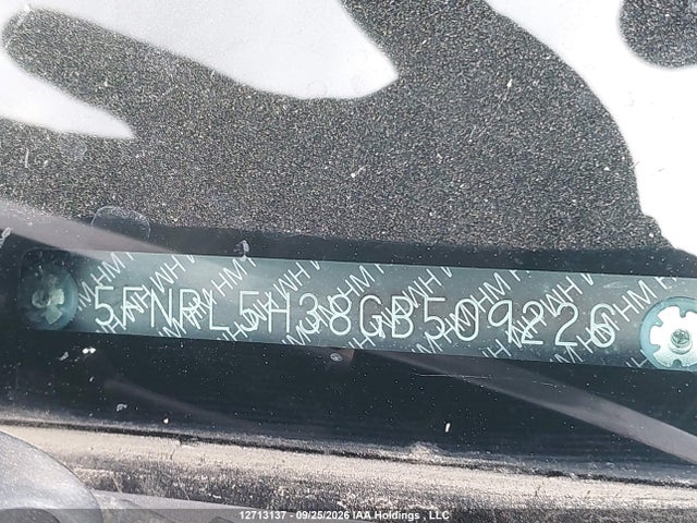 Продаж на аукціоні авто 2016 Honda Odyssey Se, vin: 5FNRL5H38GB509226, номер лоту: 12713137