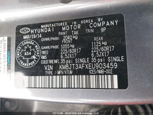 Hyundai Tucson Gl 2014 KM8JT3AFXEU903459 Image 19