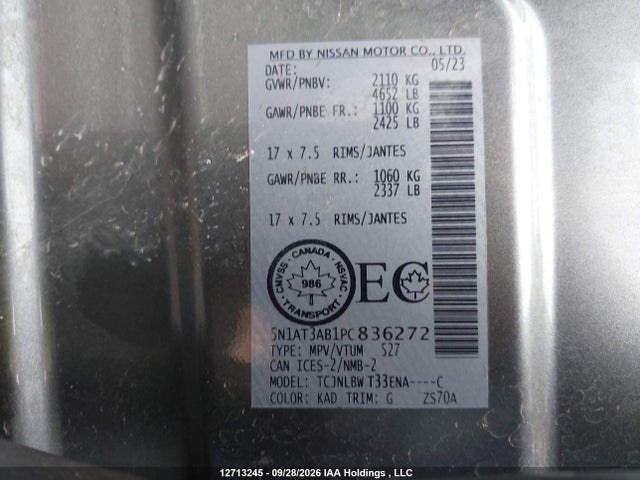 Nissan ROGUE S 2023 5N1AT3AB1PC836272 Image 9