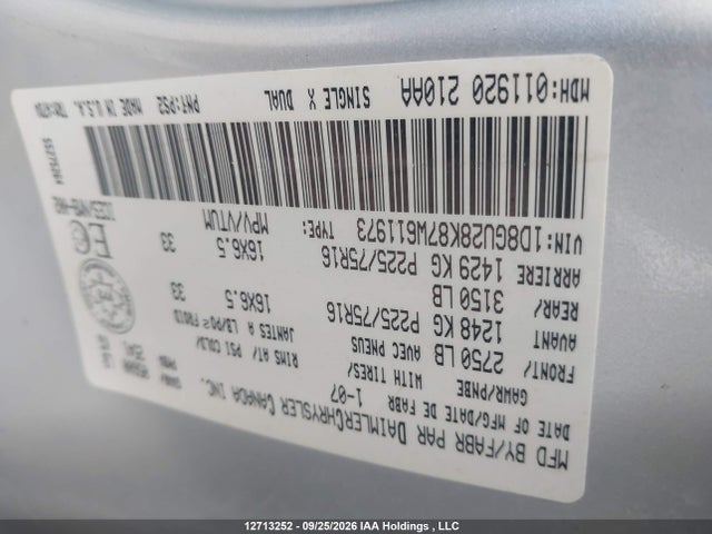Aukcja sprzedaży 2007 Dodge Nitro Se/sxt, vin: 1D8GU28K87W611973, numer aukcji: 12713252
