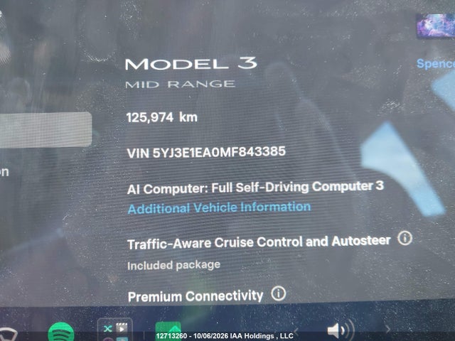 Tesla MODEL 3 2021 5YJ3E1EA0MF843385 Image 16