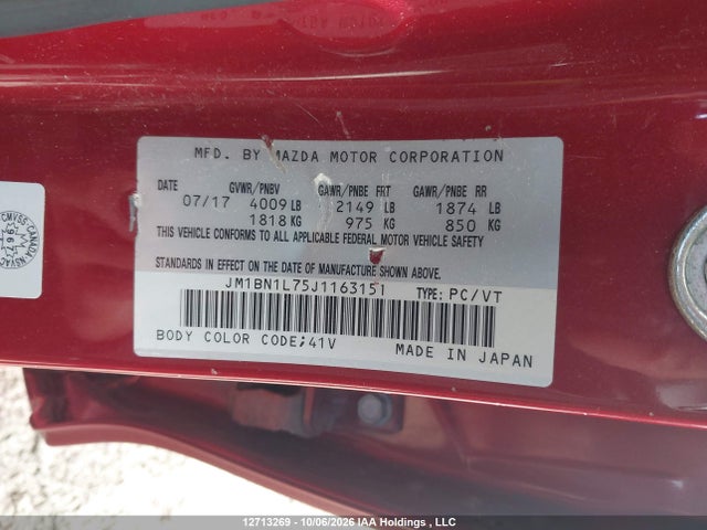 Mazda 3 TOURING 2018 JM1BN1L75J1163151 Image 9