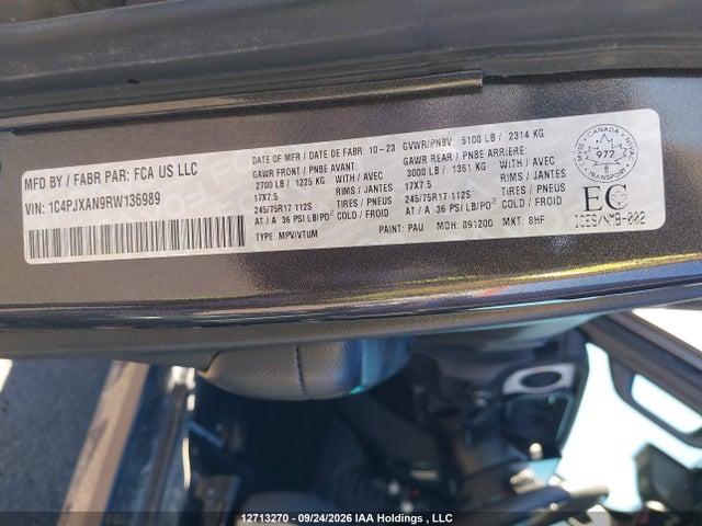Продажа на аукционе авто 2024 Jeep Wrangler Sport, vin: 1C4PJXAN9RW136989, номер лота: 12713270
