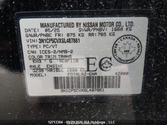 3N1CP5CVXSL487861 Nissan Kicks Play Sv