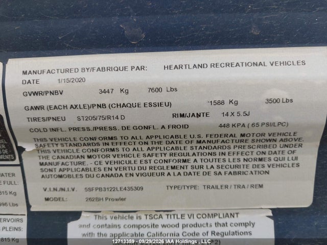 Heartland Recreational 2020 5SFPB3122LE435309 Image 13