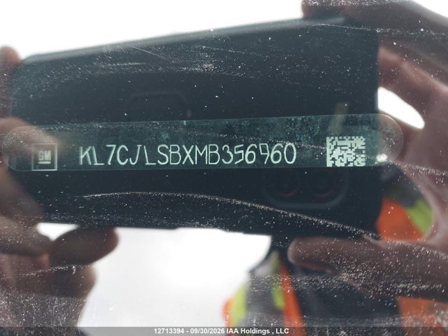 12713394 :رقم المزاد ، KL7CJLSBXMB356960 vin ، 2021 Chevrolet Trax Lt مزاد بيع