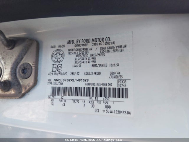 NM0LS7S2XL1481028 Ford Transit Connect Xl