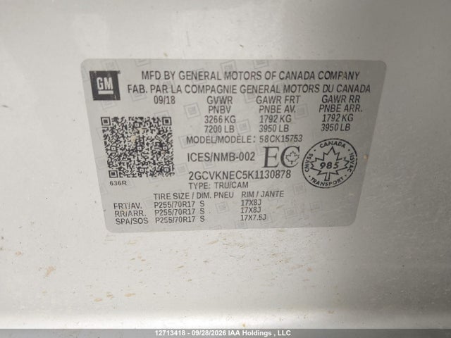Продаж на аукціоні авто 2019 Chevrolet Silverado Ld K1500 Base/ls, vin: 2GCVKNEC5K1130878, номер лоту: 12713418