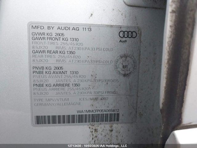 Audi Q5 Tdi Technik 2014 WA1MMCFP0EA065812 Image 9