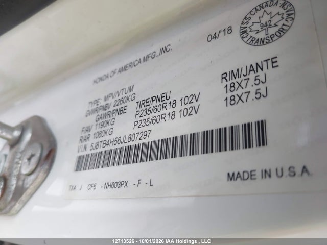 Acura Rdx Tech 2018 5J8TB4H56JL807297 Image 9