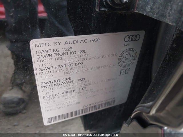 Продаж на аукціоні авто 2021 Audi Q3 Technik 45, vin: WA1FECF38M1025706, номер лоту: 12713534