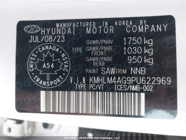Hyundai Elantra 2023 KMHLM4AG9PU622969 Image 9