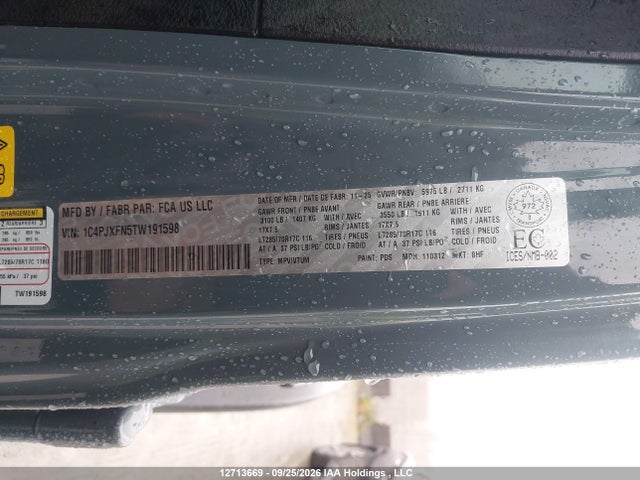 Aukcja sprzedaży 2026 Jeep Wrangler Rubicon, vin: 1C4PJXFN5TW191598, numer aukcji: 12713669