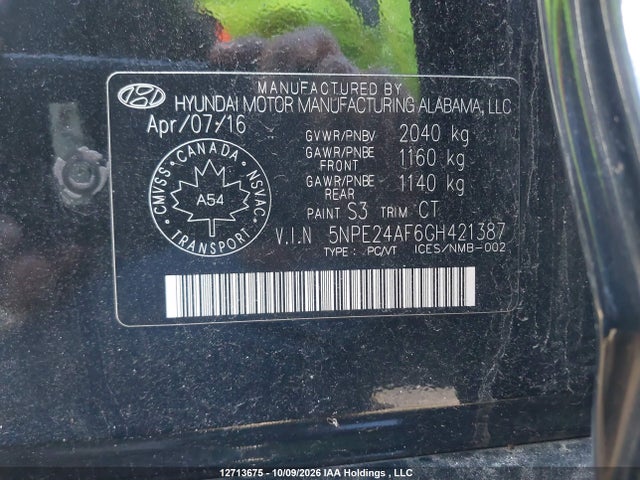 Hyundai SONATA GLS 2016 5NPE24AF6GH421387 Image 21