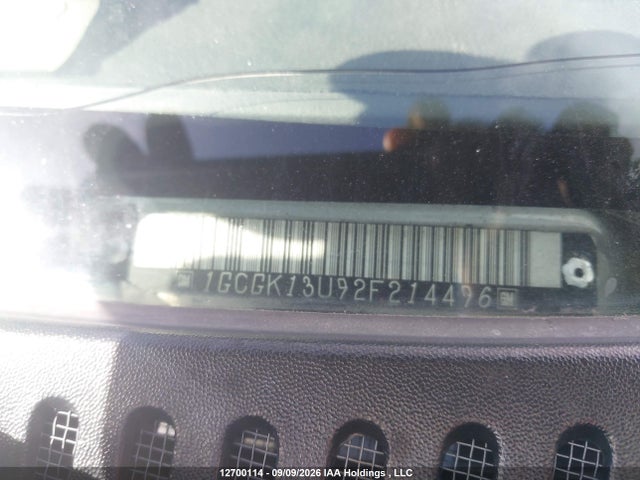 12700114 :رقم المزاد ، 1GCGK13U92F214496 vin ، 2002 Chevrolet Silverado 1500hd Ls/lt مزاد بيع