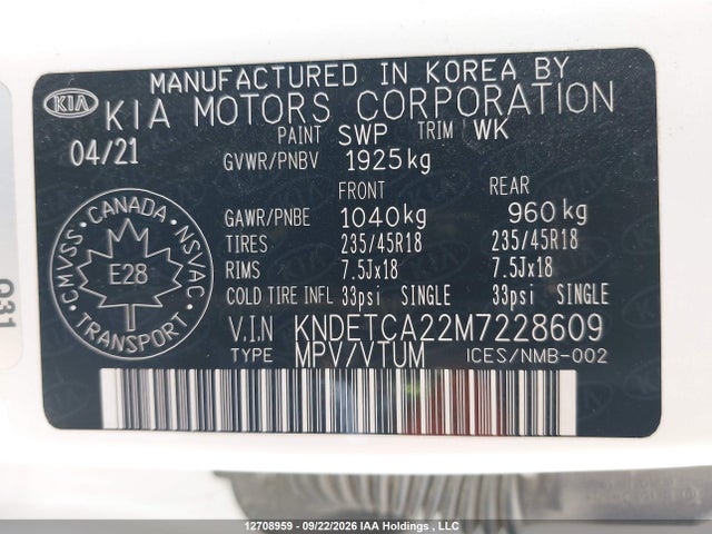 KNDETCA22M7228609 KIA Seltos Sx Turbo