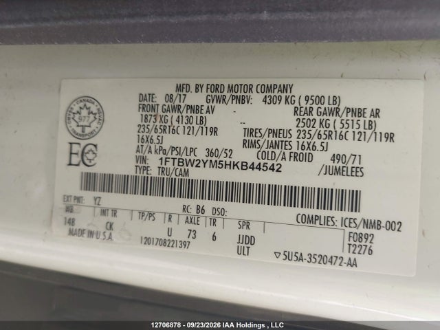 Ford Transit-350 2017 1FTBW2YM5HKB44542 Image 9