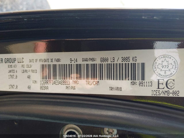RAM 1500 St 2014 1C6RR7FG4ES469993 Image 9