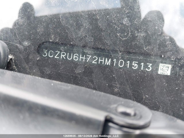 12659935 :رقم المزاد ، 3CZRU6H72HM101513 vin ، 2017 Honda Hr-v Ex-l مزاد بيع
