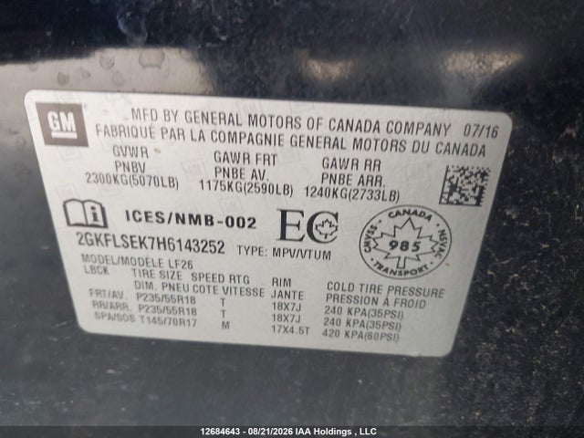 GMC Terrain Sle-1 2017 2GKFLSEK7H6143252 Image 18