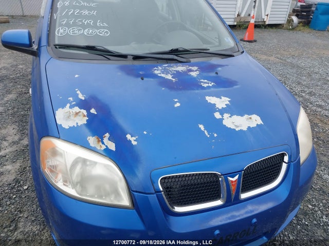 12700772 :رقم المزاد ، KL2TD55608B172804 vin ، 2008 Pontiac Wave مزاد بيع