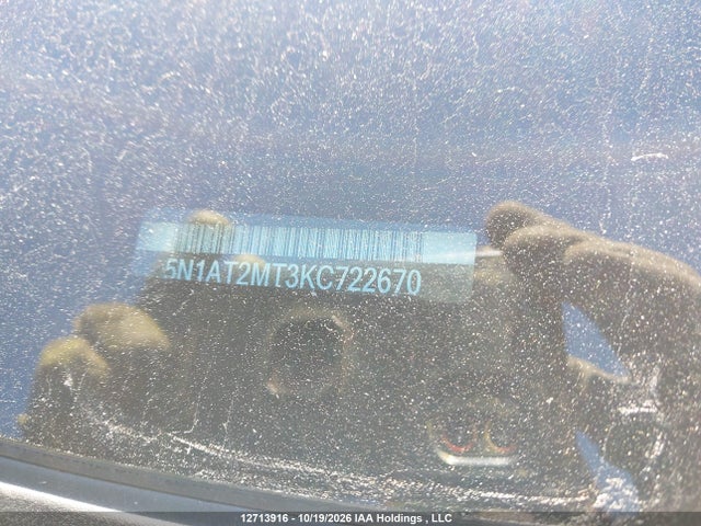 12713916 :رقم المزاد ، 5N1AT2MT3KC722670 vin ، 2019 Nissan Rogue S/sl/sv مزاد بيع