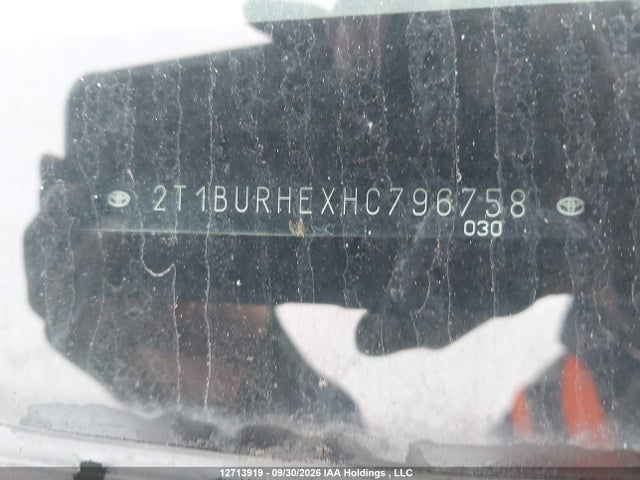12713919 :رقم المزاد ، 2T1BURHEXHC796758 vin ، 2017 Toyota Corolla Ce مزاد بيع
