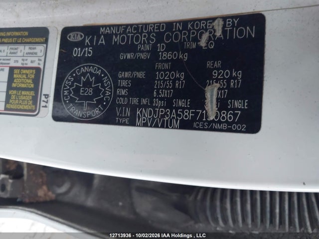 Aukcja sprzedaży 2015 Kia Soul +, vin: KNDJP3A58F7190867, numer aukcji: 12713936