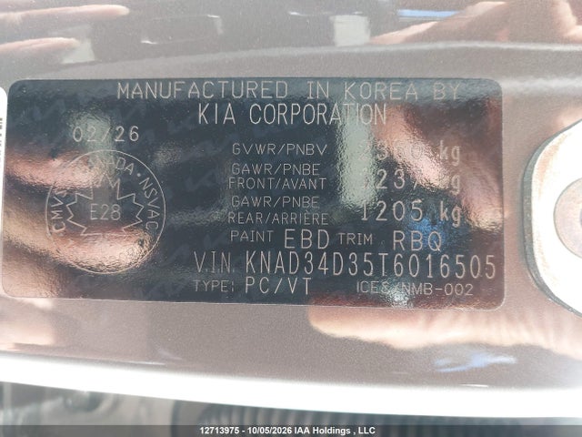 KNAD34D35T6016505 KIA Ev4