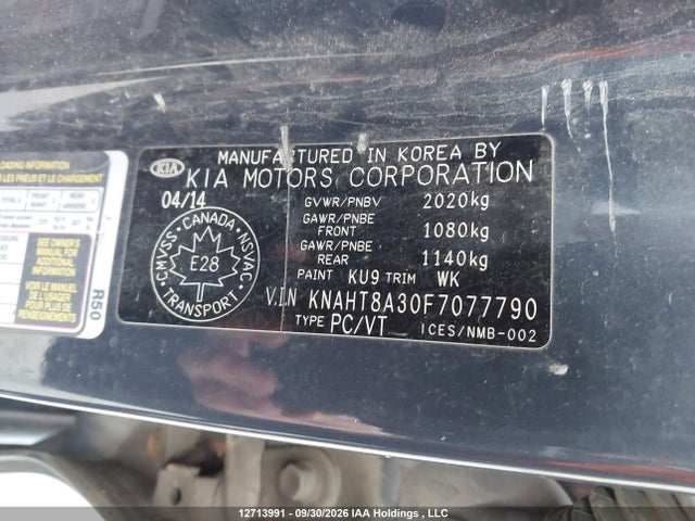 KNAHT8A30F7077790 KIA Rondo Lx/lx Value/lx Value W/3rd Row/lx Winter Edition/lx Winter Edition W/3rd Row